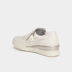 Baskets running Confortissimo gris argent femme