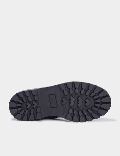 Bottines chelsea en cuir noir fille
