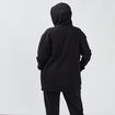 Sweat à capuche zippé noir femme grande taille