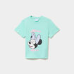 T-shirt coton manches courtes Minnie vert clair fille