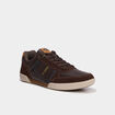 Baskets &agrave; lacets Lee Cooper marron fonc&eacute; homme