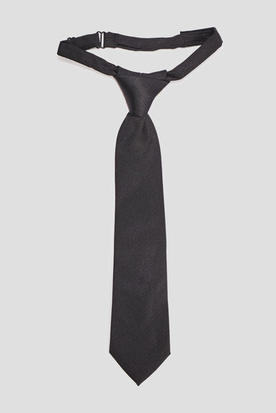 Cravate ajustable noir garçon