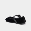 Ballerines effet velours noir fille