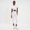 Legging &eacute;lastiqu&eacute; 7/8&egrave;me blanc femme