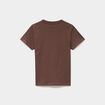 T-shirt en coton manches courtes marron fonc&eacute; gar&ccedil;on