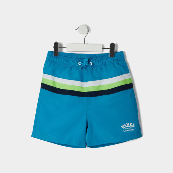 Short de bain Wamea bleu turquoise garçon