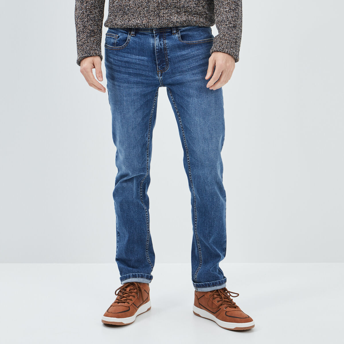 Jeans slim taille standard denim double stone homme