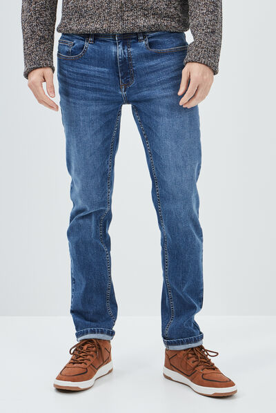 Jeans slim taille standard denim double stone homme