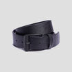 Ceinture avec boucle carr&eacute;e noir homme