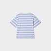 T-shirt col rond manches courtes coton ecru fille