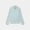 Sweat polaire col camionneur bleu gris femme