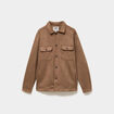 Surchemise droite en su&eacute;dine camel homme