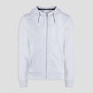 Sweat zipp&eacute; molleton &agrave; capuche gris homme