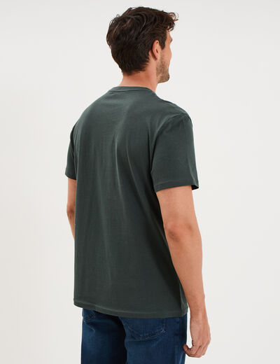 T-shirt manches courtes coton vert homme