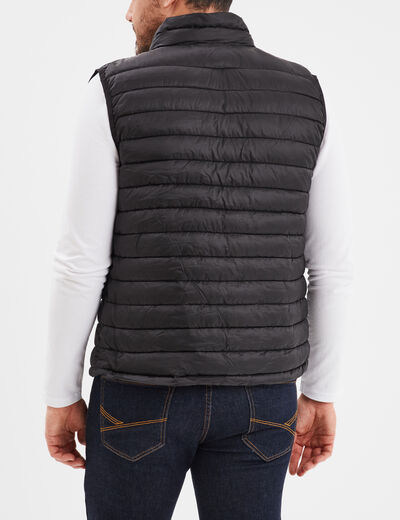 Doudoune sans manches l&eacute;g&egrave;re d&eacute;perlante noir homme