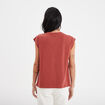 T-shirt col rond manches courtes Creeks bordeaux femme