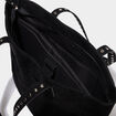 Sac cabas effet su&eacute;dine noir femme