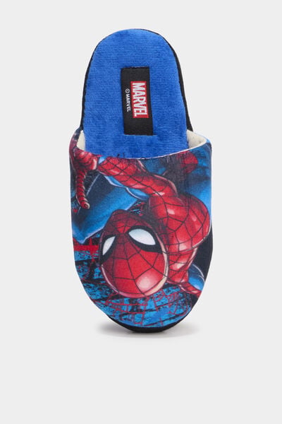 Chaussons mules Spider-Man bleu gar&ccedil;on