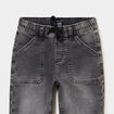 Jeans jogger droit taille &eacute;lastiqu&eacute;e denim gris gar&ccedil;on