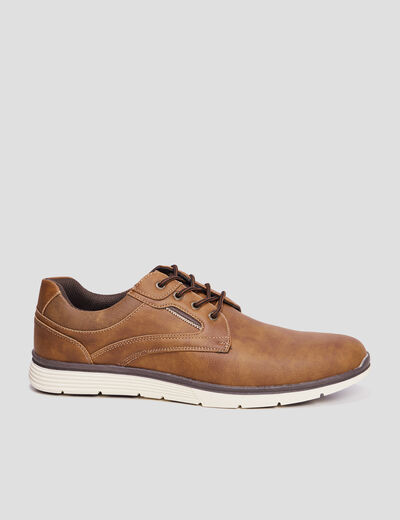 Derbies à lacets marron homme