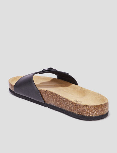 Mules avec boucles noir homme