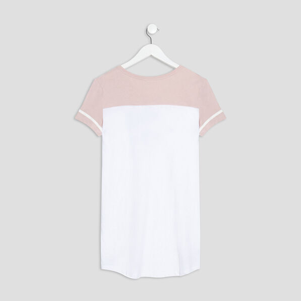Chemise de nuit droite rose fille