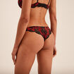Tanga avec dentelle rouge femme