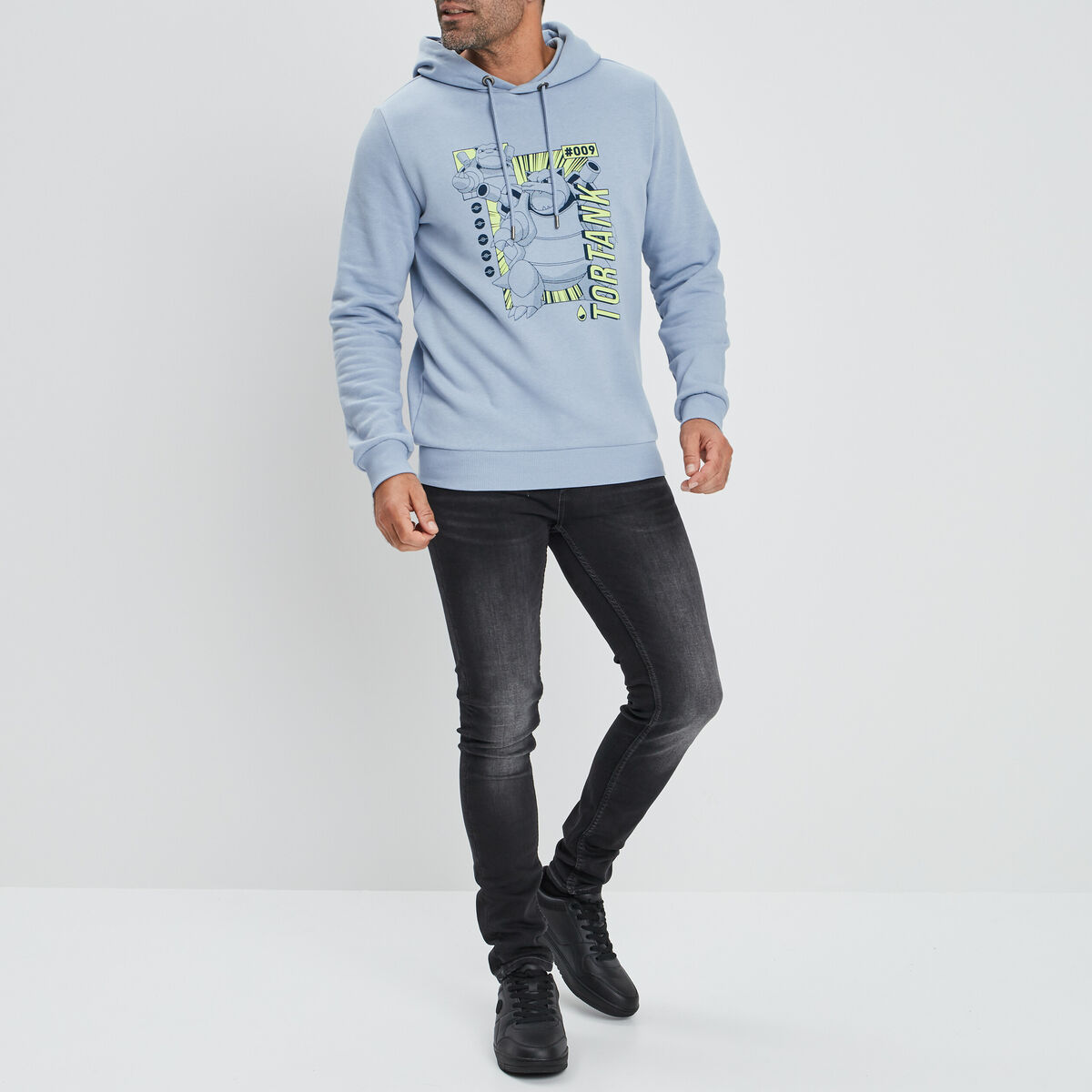 Sweat à capuche hoodie Pokémon bleu homme
