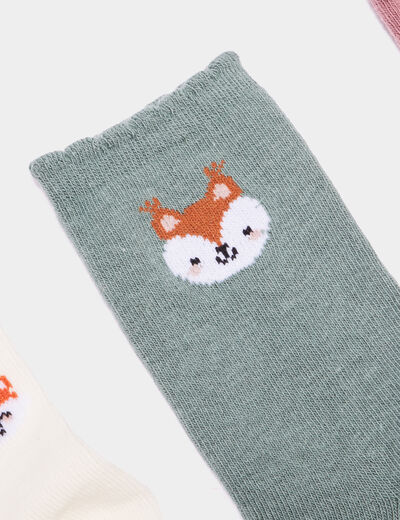 Lot 5 paires chaussettes multicolore fille