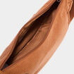 Sac banane effet velours c&ocirc;tel&eacute; camel femme