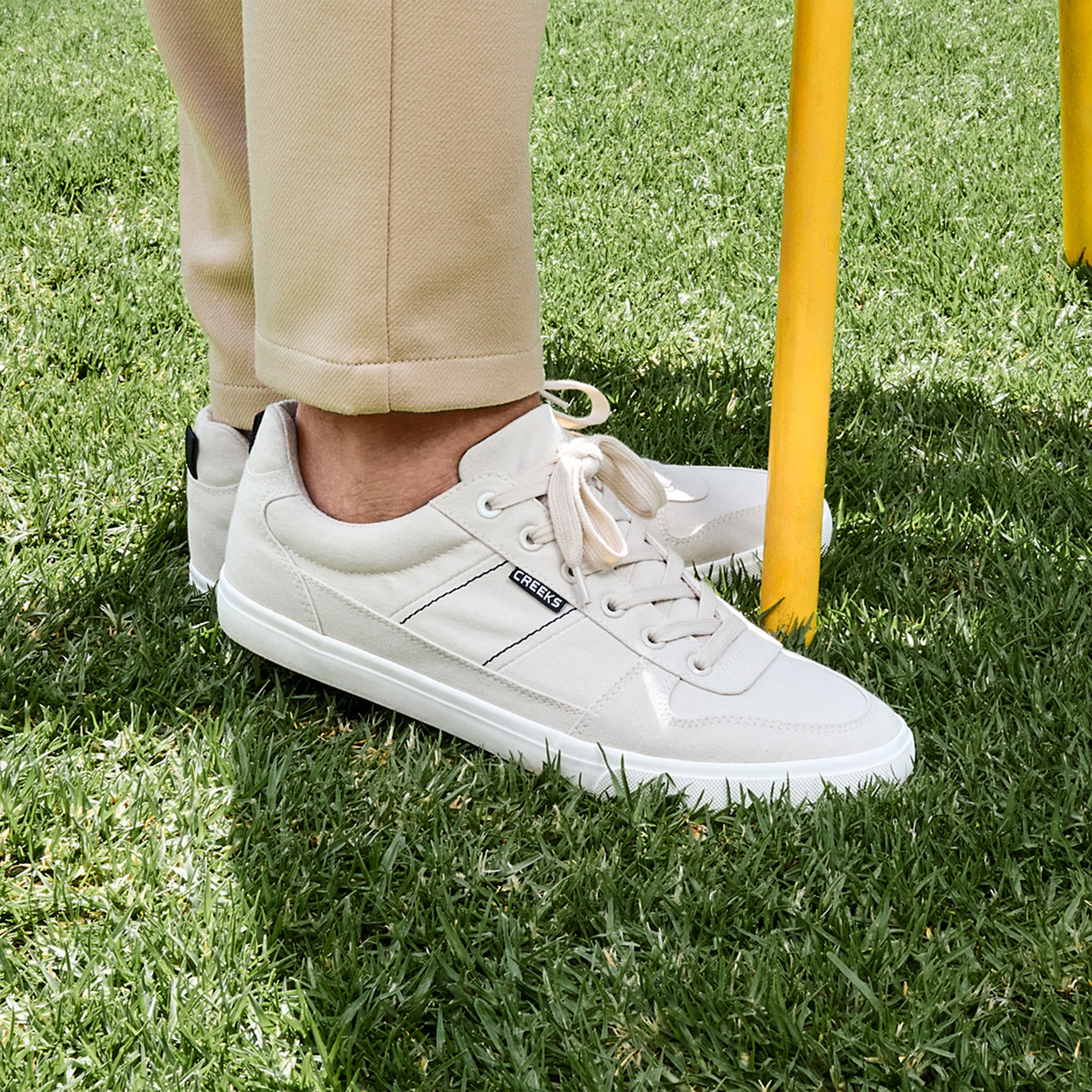 Tennis basses à lacets sable homme CREEKS