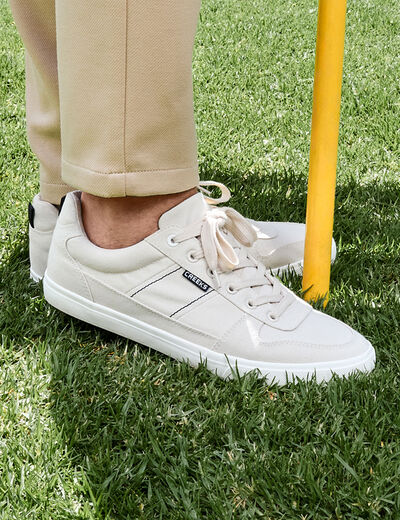 Tennis basses à lacets sable homme
