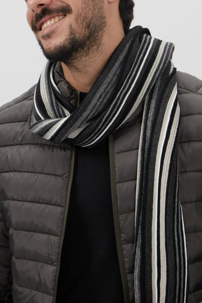 Écharpe à franges noir homme