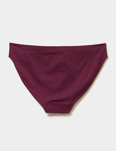 Lot 2 culottes sans couture prune femme