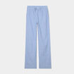 Pantalon droit fluide taille &eacute;lastiqu&eacute;e ecru femme