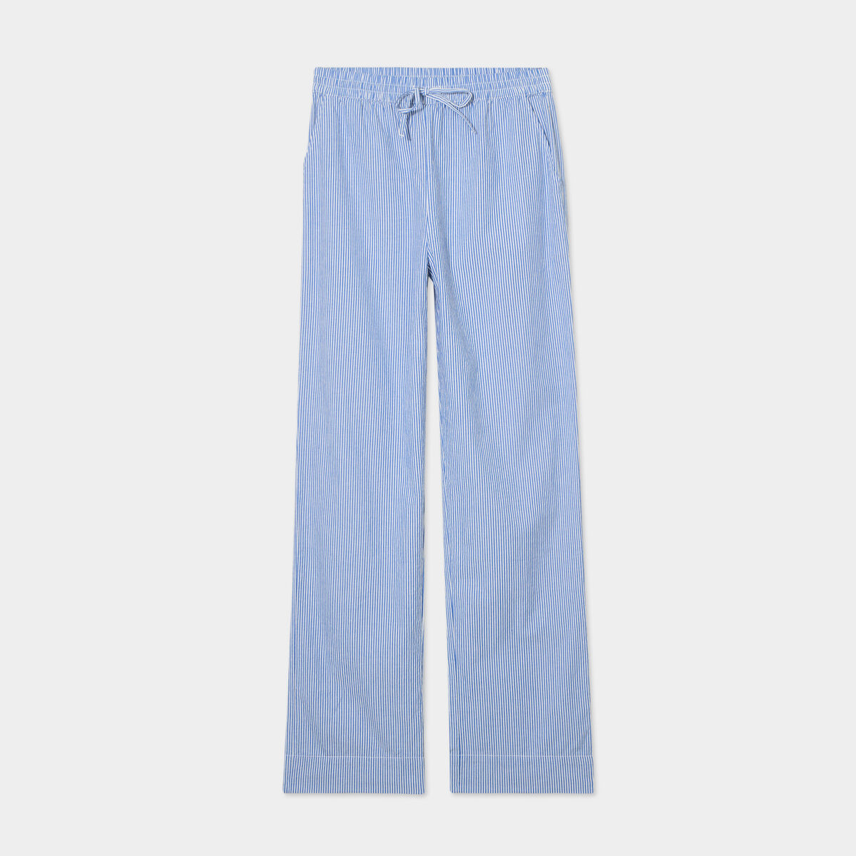 Pantalon droit fluide taille &eacute;lastiqu&eacute;e ecru femme