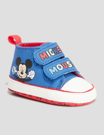 Bottillons à scratchs Mickey bleu bébé garçon