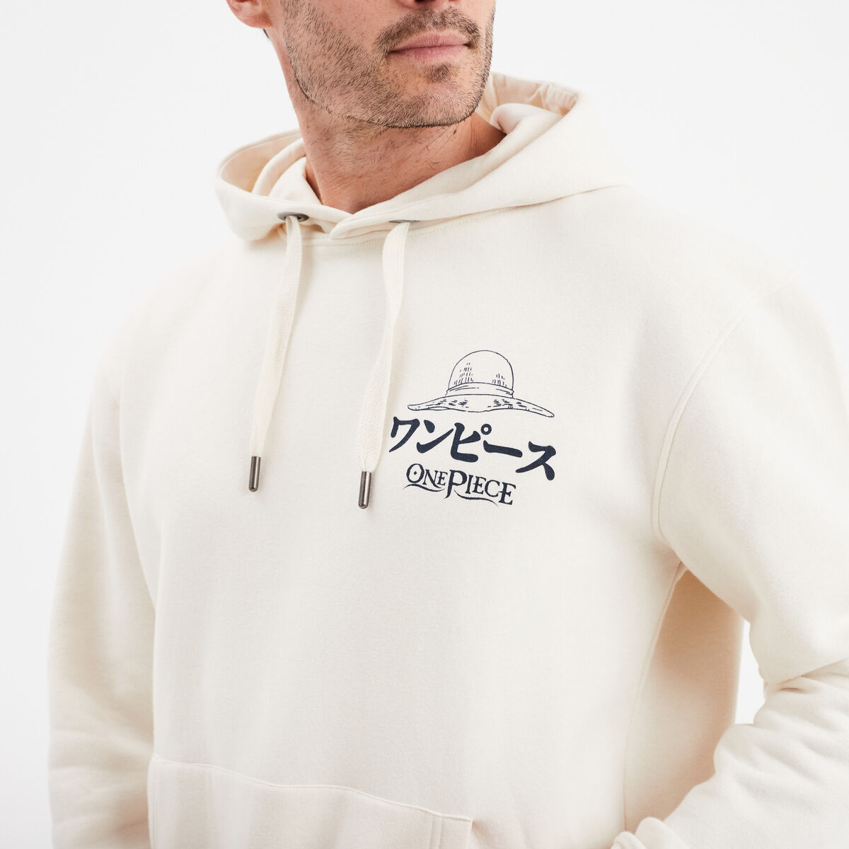 Sweat à capuche hoodie One Piece sable homme