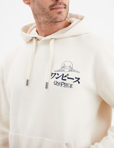 Sweat à capuche hoodie One Piece sable homme