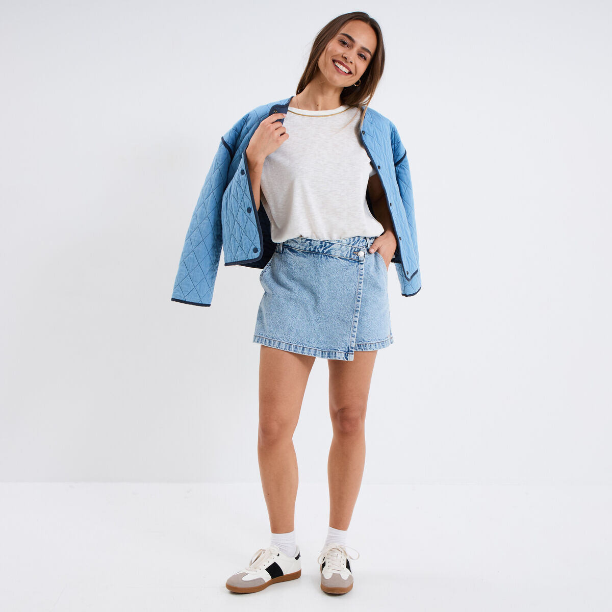 T-shirt sans manches blanc femme
