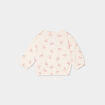 Sweat oversize manches longues col rond creme bébé fille