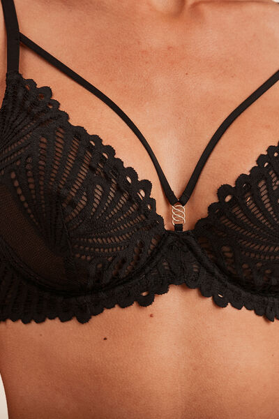 Soutien-gorge embo&icirc;tant dentelle noir femme