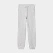 Pantalon jogging droit molleton gris clair femme