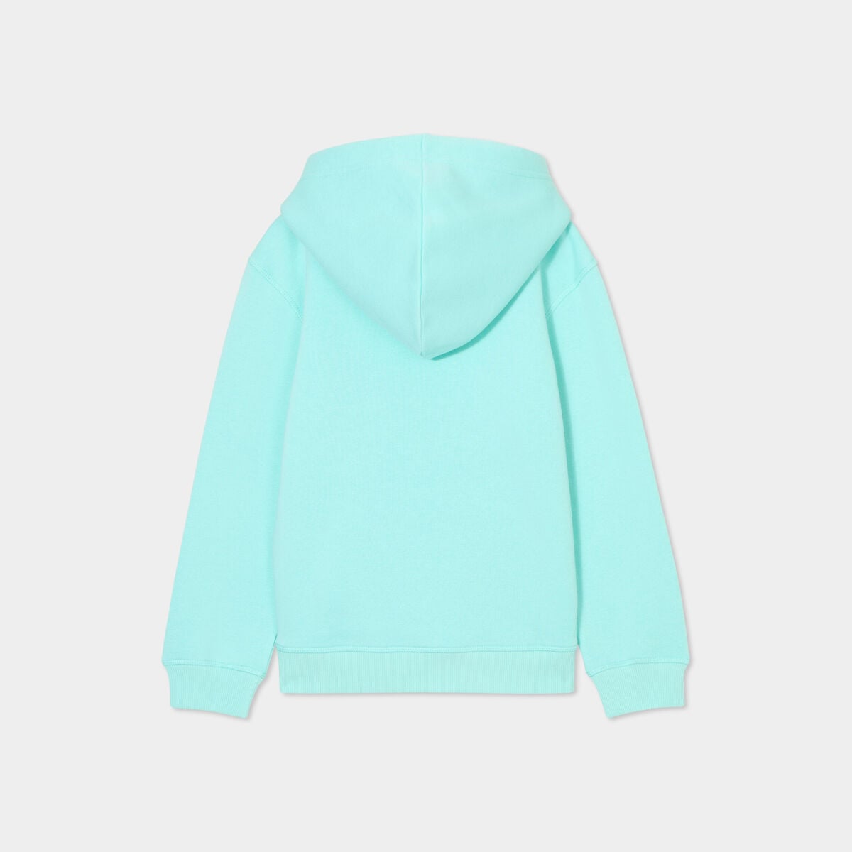 Sweat &agrave; capuche hoodie 1 poche bleu turquoise gar&ccedil;on