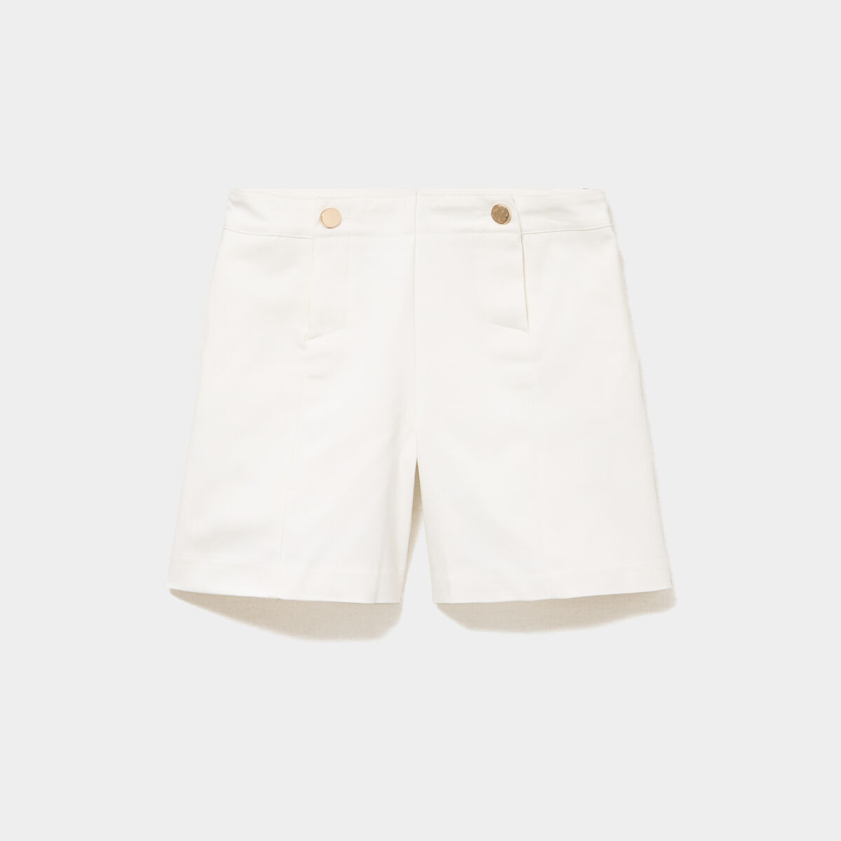 Short droit &agrave; pont blanc femme