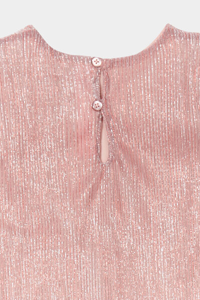 Ensemble de fêtes robe et collants rose clair bébé fille
