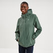 Coupe-vent imperm&eacute;able &agrave; capuche vert kaki femme