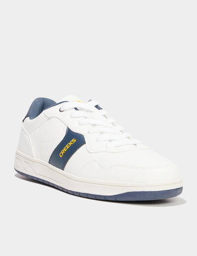 Tennis basses à lacets Creeks blanc homme
