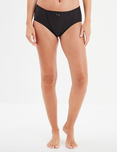 Culotte effet gainant microfibre noir femme