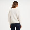 Pull de No&euml;l col rond sable femme